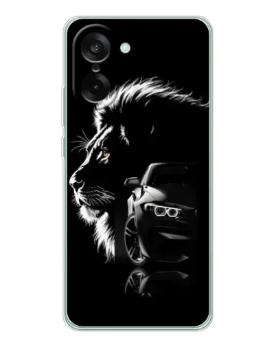 Чехол для OnePlus Nord CE 5 с картинкой «BMW и лев»