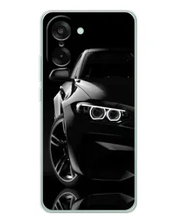 Чехол для OnePlus Nord CE 5 с картинкой «Черная BMW — профиль»