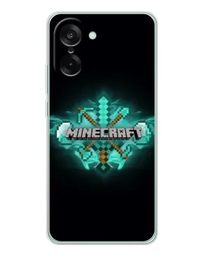 Чехол для OnePlus Nord CE 5 с картинкой «Minecraft Diamond лого»