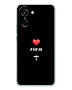 Чехол для OnePlus Nord CE 5 с картинкой «Сердце - Jesus»