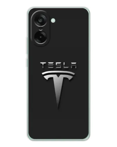 Чехол для OnePlus Nord CE 5 с картинкой «Стальной логотип Tesla»