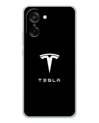 Чехол для OnePlus Nord CE 5 с картинкой «Tesla White Logo»