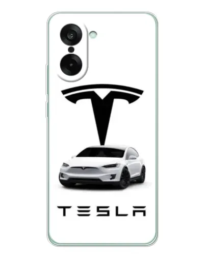 Чехол для OnePlus Nord CE 5 с картинкой «Tesla White Style»