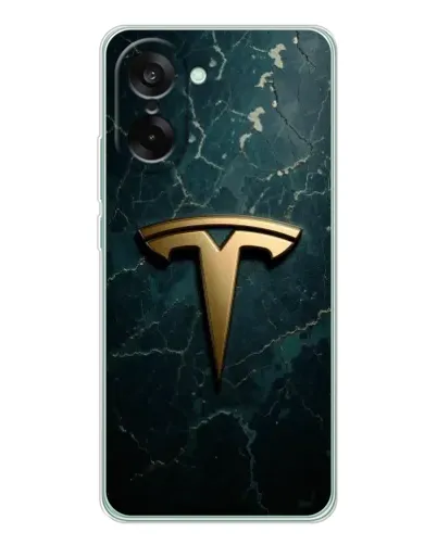 Чехол для OnePlus Nord CE 5 с картинкой «Мраморная Tesla Gold»