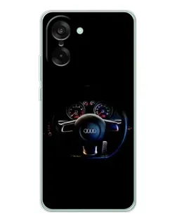 Чехол для OnePlus Nord CE 5 с картинкой «Салон Audi — руль»