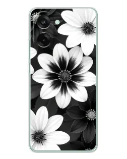 Чехол для OnePlus Nord CE 5 с картинкой «Монохромные астры» Чехол для OnePlus Nord CE 5 с картинкой «Монохромные астры»