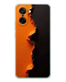 Чехол для OnePlus Nord CE 5 с картинкой «Оранжевый разлом»