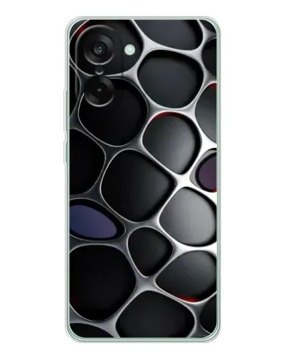 Чехол для OnePlus Nord CE 5 с картинкой «Объемная темная решетка»