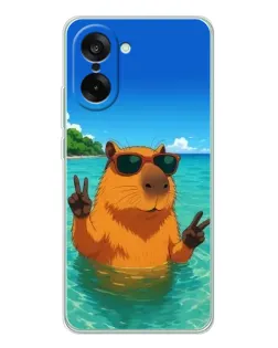 Чехол для OnePlus Nord CE 5 с картинкой «Морская капибара»