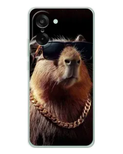 Чехол для OnePlus Nord CE 5 с картинкой «Капибара золотая цепь»
