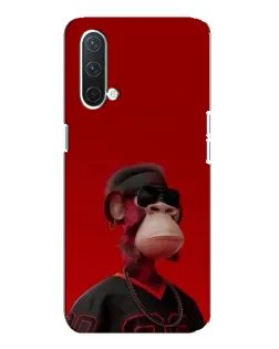 Чехол для OnePlus Nord CE 5G с картинкой «Bored Ape в красном»