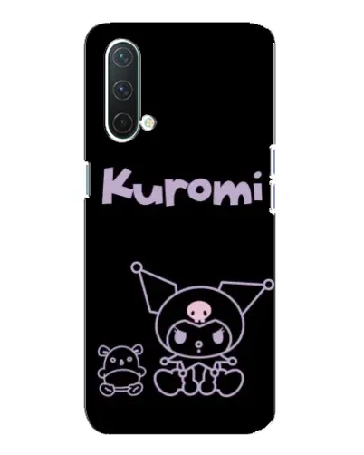 Чехол для OnePlus Nord CE 5G с картинкой «Kuromi — черный минимализм»