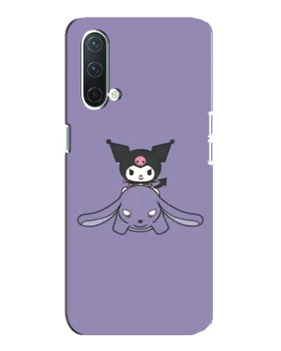 Чехол для OnePlus Nord CE 5G с картинкой «Kuromi на лиловом фоне»