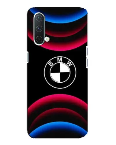 Чехол для OnePlus Nord CE 5G с картинкой «Логотип BMW и неоновые дуги»
