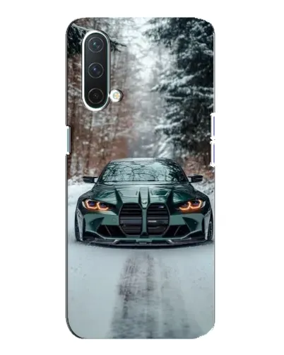 Чехол для OnePlus Nord CE 5G с картинкой «BMW в зимнем лесу»