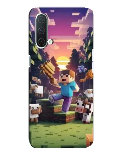 Чехол для OnePlus Nord CE 5G с картинкой «Стив на ферме»