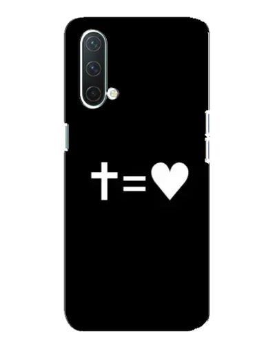 Чехол для OnePlus Nord CE 5G с картинкой «Крест и Сердце»