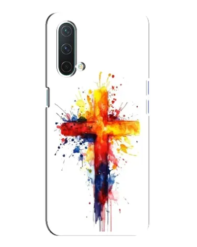 Чехол для OnePlus Nord CE 5G с картинкой «Акварельный крест»