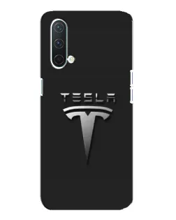 Чехол для OnePlus Nord CE 5G с картинкой «Стальной логотип Tesla»