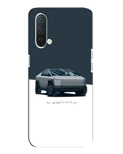 Чехол для OnePlus Nord CE 5G с картинкой «Серебристый Cybertruck Tesla»