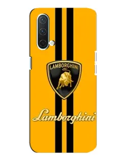 Чехол для OnePlus Nord CE 5G с картинкой «Lamborghini Stripe желтый»