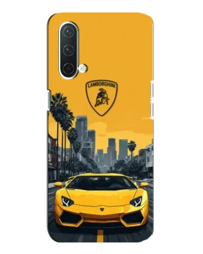 Чехол для OnePlus Nord CE 5G с картинкой «Желтый Lamborghini город»