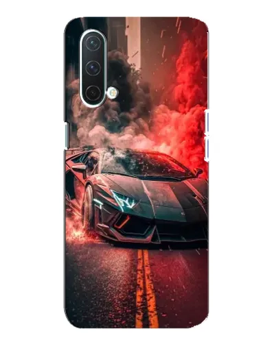 Чехол для OnePlus Nord CE 5G с картинкой «Lamborghini красный дым»