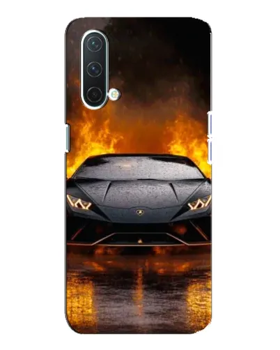 Чехол для OnePlus Nord CE 5G с картинкой «Lamborghini в огне»