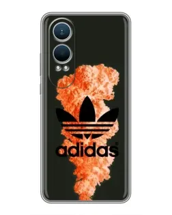 Чехол для OnePlus Nord CE4 Lite с картинкой «Оранжевый дым Adidas»