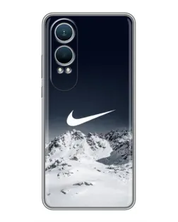 Чехол для OnePlus Nord CE4 Lite с картинкой «Nike — зимние горы» Чехол для OnePlus Nord CE4 Lite с картинкой «Nike — зимние горы»