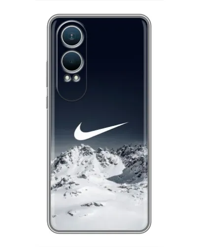 Чехол для OnePlus Nord CE4 Lite с картинкой «Nike — зимние горы»