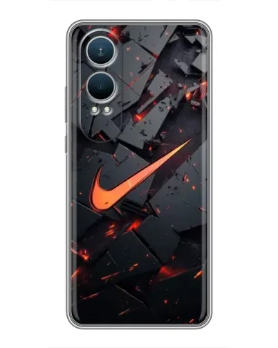 Чехол для OnePlus Nord CE4 Lite с картинкой «Nike — эффект разломов»
