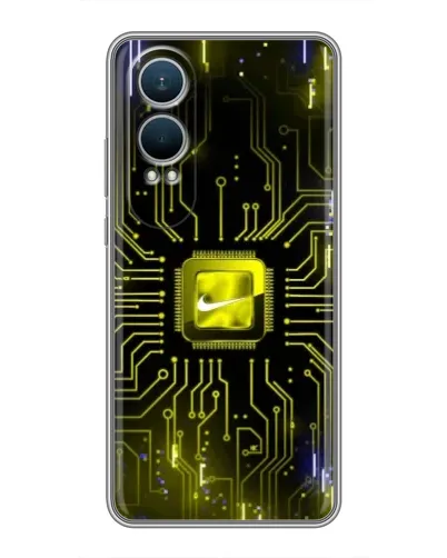 Чехол для OnePlus Nord CE4 Lite с картинкой «Nike — золотая искра»