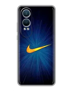 Чехол для OnePlus Nord CE4 Lite с картинкой «Синий пульс Nike» Чехол для OnePlus Nord CE4 Lite с картинкой «Синий пульс Nike»