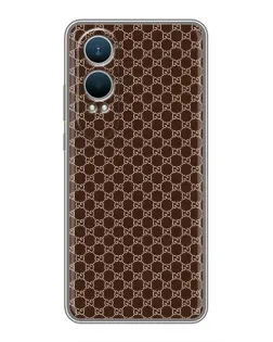 Чехол для OnePlus Nord CE4 Lite с картинкой «Gucci — шоколадная сетка» Чехол для OnePlus Nord CE4 Lite с картинкой «Gucci — шоколадная сетка»