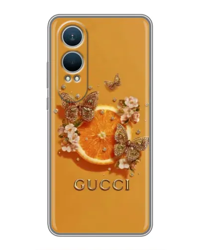 Чехол для OnePlus Nord CE4 Lite с картинкой «Gucci — золотые бабочки» Чехол для OnePlus Nord CE4 Lite с картинкой «Gucci — золотые бабочки»
