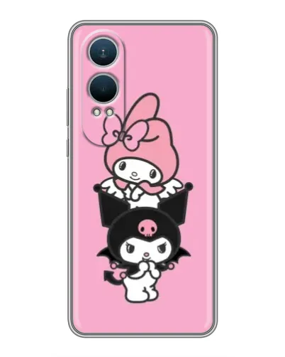 Чехол для OnePlus Nord CE4 Lite с картинкой «My Melody и Kuromi» Чехол для OnePlus Nord CE4 Lite с картинкой «My Melody и Kuromi»