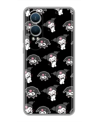 Чехол для OnePlus Nord CE4 Lite с картинкой «Черный паттерн Kuromi» Чехол для OnePlus Nord CE4 Lite с картинкой «Черный паттерн Kuromi»