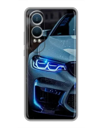 Чехол для OnePlus Nord CE4 Lite с картинкой «Взгляд BMW с синими фарами»
