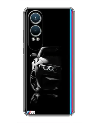 Чехол для OnePlus Nord CE4 Lite с картинкой «Силуэт BMW в темноте»