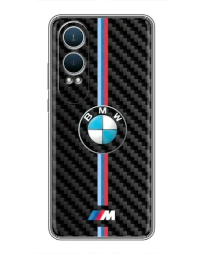 Чехол для OnePlus Nord CE4 Lite с картинкой «Эмблема BMW и карбон»