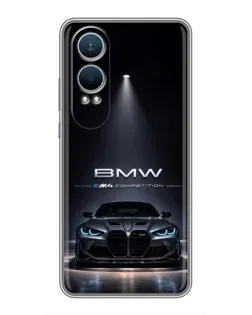 Чехол для OnePlus Nord CE4 Lite с картинкой «BMW сквозь ночной город»