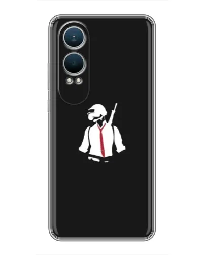 Чехол для OnePlus Nord CE4 Lite с картинкой «PUBG — силуэт воина»