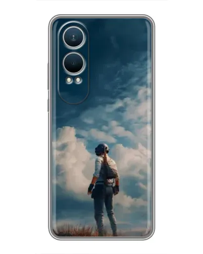 Чехол для OnePlus Nord CE4 Lite с картинкой «Герой PUBG на скале»