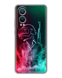 Чехол для OnePlus Nord CE4 Lite с картинкой «PUBG — огненный воин»