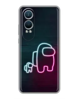 Чехол для OnePlus Nord CE4 Lite с картинкой «Among Us неон-арт»