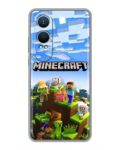 Чехол для OnePlus Nord CE4 Lite с картинкой «Minecraft классический мир»