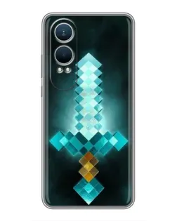 Чехол для OnePlus Nord CE4 Lite с картинкой «Алмазный меч неон»