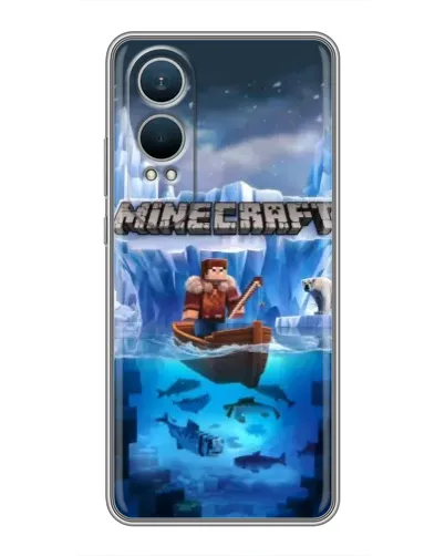 Чехол для OnePlus Nord CE4 Lite с картинкой «Minecraft ледяной мир»