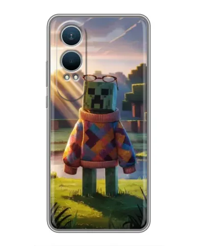 Чехол для OnePlus Nord CE4 Lite с картинкой «Крипер в свитере»